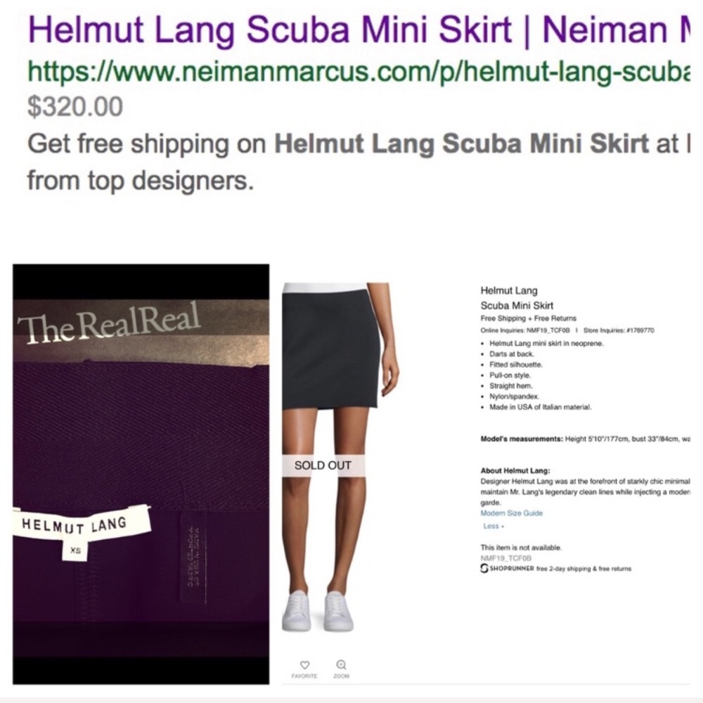 Helmet Lang NWOT Black Mini Skirt - Picture 7 of 8